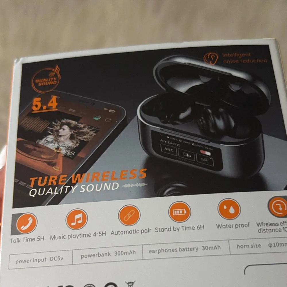 Wireless Earbuds with Charging Case! ANC! Good for apple and droid phones.